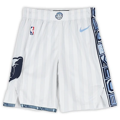 Ja Morant Memphis Grizzlies Game-Used White Nike City Edition Shorts from the 2025-26 NBA Season - Size 36