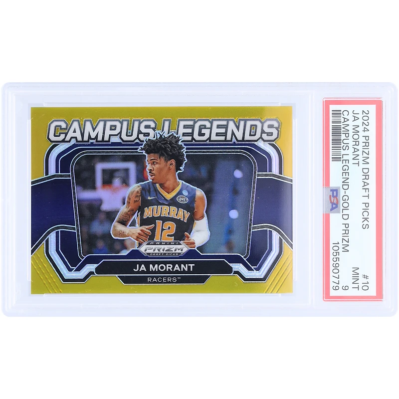 Ja Morant Murray St. Racers 2024 Panini Prizm DP Campus Legend Gold Prizm #10 #6/10 PSA Authenticated 9 Card