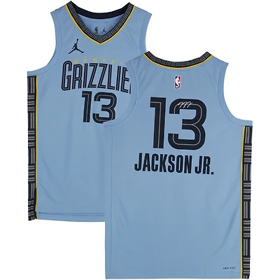 Maillot Swingman Jordan bleu clair autographié par Jaren Jackson Jr. des Memphis Grizzlies