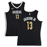 Maillot Nike City Swingman noir autographié par Jaren Jackson Jr. des Memphis Grizzlies avec inscription « The Block Panther »