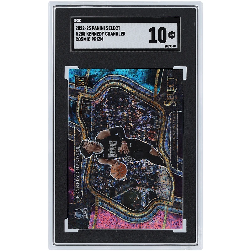 Kennedy Chandler Memphis Grizzlies 2022-23 Panini Select Cosmic Prizm Courtside #288 SGC Authenticated 10 Rookie Card