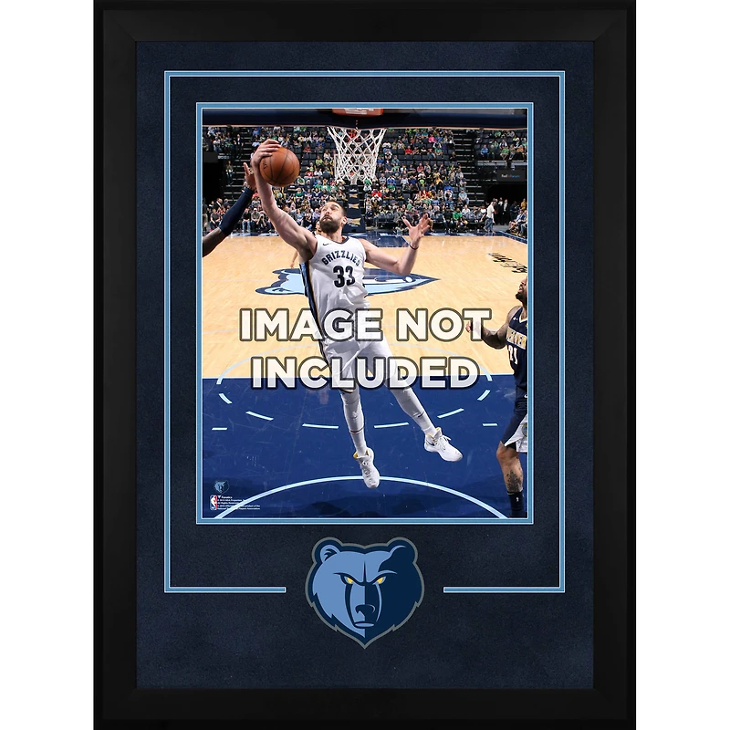 Cadre vertical de luxe 16" x 20" des Memphis Grizzlies avec logo de l'équipe