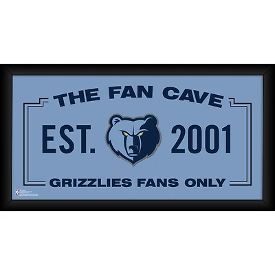 Collage encadré des Memphis Grizzlies (25 x 50 cm) pour fan cave
