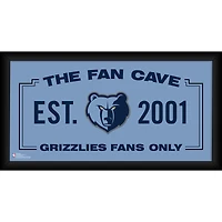 Collage encadré des Memphis Grizzlies (25 x 50 cm) pour fan cave