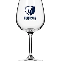 Verre à vin à pied de 12 oz avec logo des Memphis Grizzlies