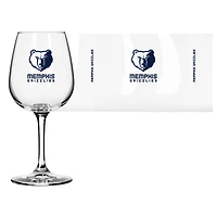 Verre à vin à pied de 12 oz avec logo des Memphis Grizzlies