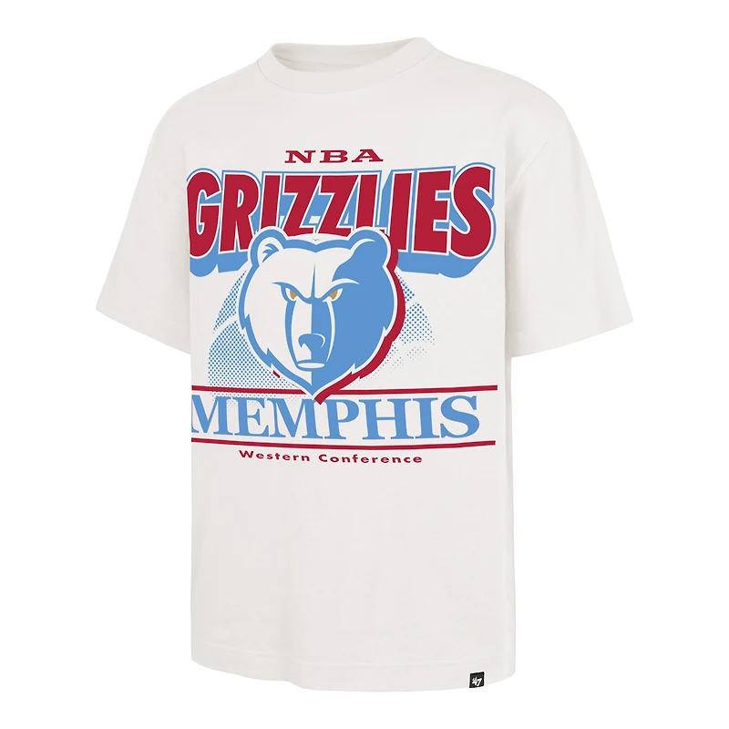 Men's '47  White Memphis Grizzlies City Edition Shifty Foundation T-Shirt