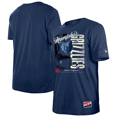 Men's New Era  Navy Memphis Grizzlies Distressed Throwback Vintage Color Pack T-Shirt