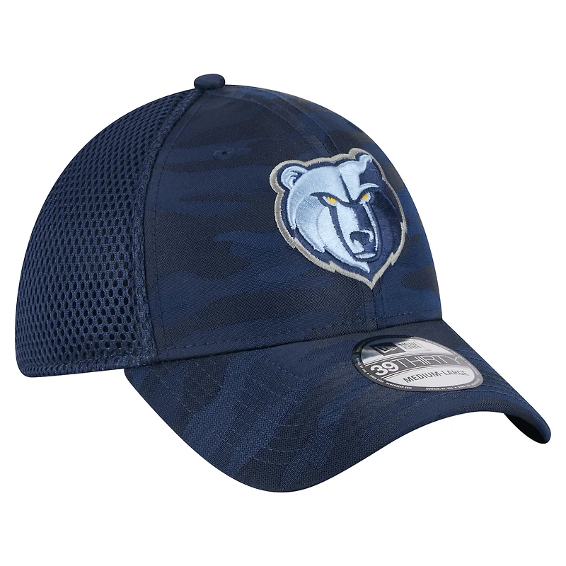 Men's New Era Navy Memphis Grizzlies Subtle Camo 39THIRTY Flex Hat