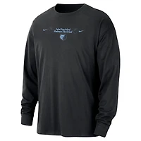 T-shirt à manches longues surdimensionné Nike Courtside Memphis Grizzlies pour homme, noir