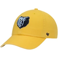 Casquette réglable '47 Gold Memphis Grizzlies Team Clean Up pour homme