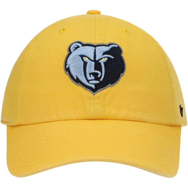 Casquette réglable '47 Gold Memphis Grizzlies Team Clean Up pour homme