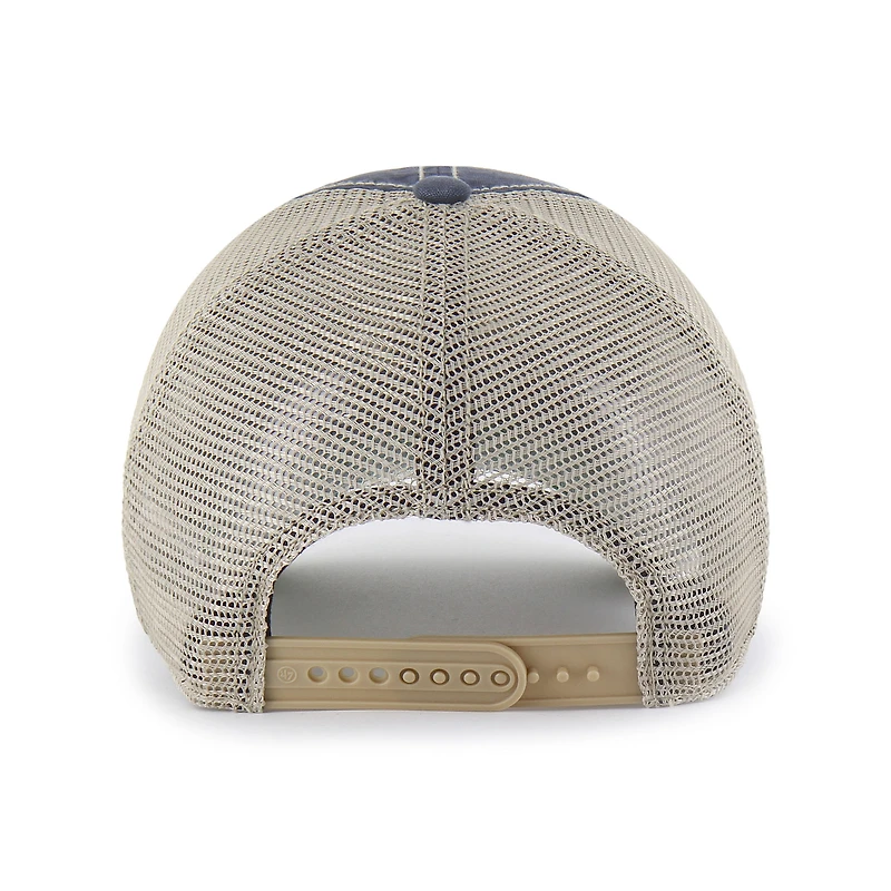 Men's '47 Navy/Tan Memphis Grizzlies Wabash Patch Clean Up Adjustable Hat