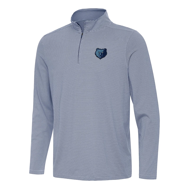 Men's Antigua  Navy Memphis Grizzlies Twine Quarter-Zip Top