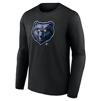 Men's  Black Memphis Grizzlies Midnight Mascot Long Sleeve T-Shirt
