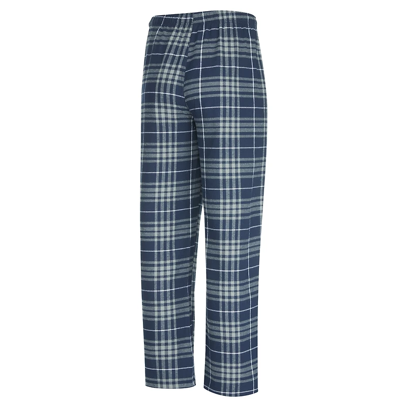 Ensemble de nuit pour homme Concepts Sport bleu marine/gris Memphis Grizzlies Vector avec haut et pantalon en flanelle