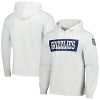 Chandail à capuchon tri-mélange Softhand Raglan Fanatics Ash Memphis Grizzlies pour hommes