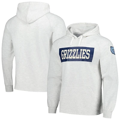 Chandail à capuchon tri-mélange Softhand Raglan Fanatics Ash Memphis Grizzlies pour hommes