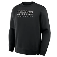 Men's Fanatics Black Memphis Grizzlies Crossover Collection Defensive Rotation Drill Premium Pullover Sweatshirt