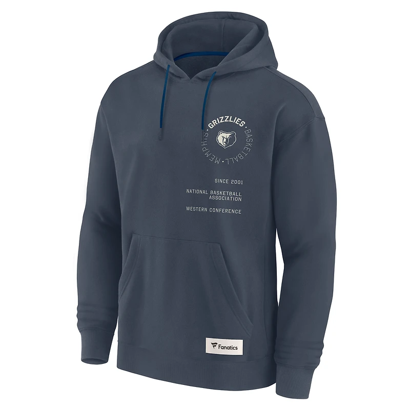 Men's Fanatics Blue Memphis Grizzlies Future Ground Info Elements Premium Pullover Hoodie