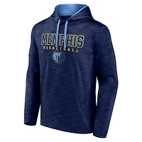 Sweat à capuche Fanatics Heather Navy Memphis Grizzlies Fast Break pour hommes