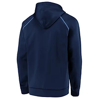 Men's Fanatics Heathered Charcoal/Navy Memphis Grizzlies Game Day Ready Raglan Pullover Hoodie