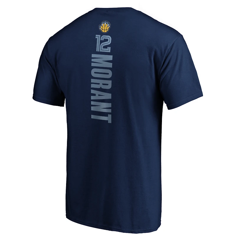 Men's Fanatics Ja Morant Navy Memphis Grizzlies 2019 NBA Draft Playmaker Name & Number T-Shirt