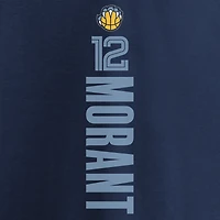 T-shirt avec nom et numéro de meneur jeu du repêchage NBA 2019 Memphis Grizzlies Fanatics Ja Morant bleu marine pour hommes