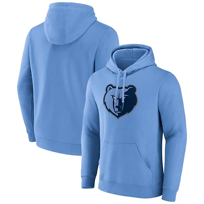 Sweat à capuche avec logo principal Fanatics bleu clair des Memphis Grizzlies pour hommes