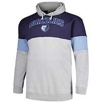 Sweat à capuche Fanatics pour hommes bleu marine/bleu clair Memphis Grizzlies Big & Tall