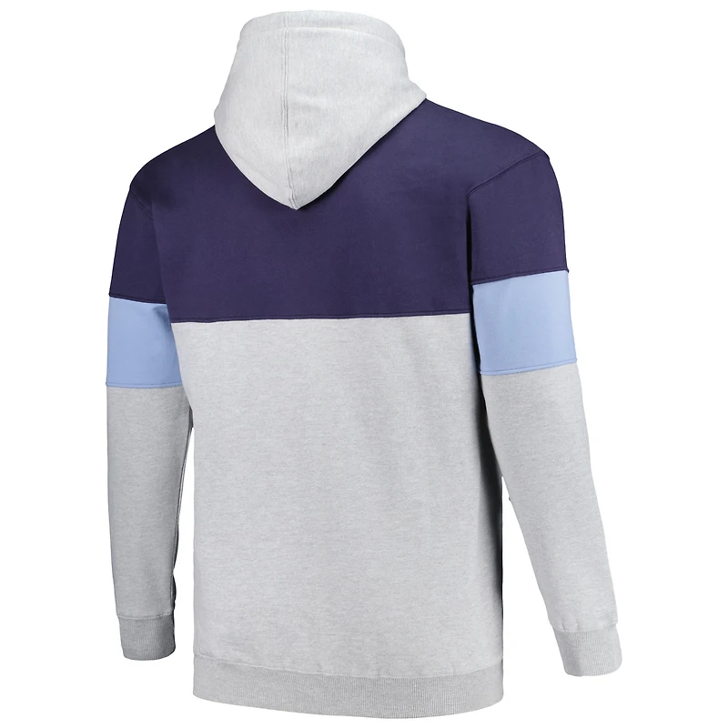 Men's Fanatics Navy/Light Blue Memphis Grizzlies Big & Tall Pullover Hoodie