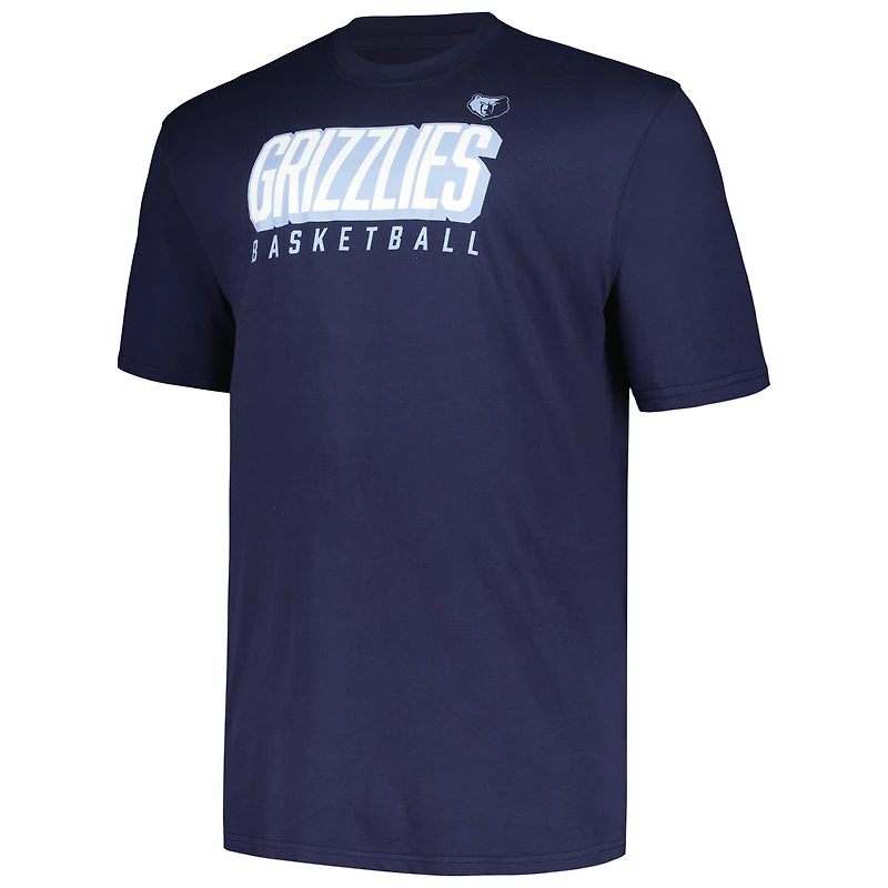Ensemble t-shirt à manches courtes et longues Fanatics pour hommes bleu marine/bleu clair Memphis Grizzlies Big & Tall
