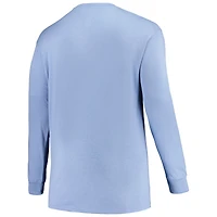 Ensemble t-shirt à manches courtes et longues Fanatics pour hommes bleu marine/bleu clair Memphis Grizzlies Big & Tall