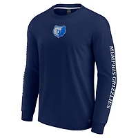 Men's Fanatics Navy Memphis Grizzlies Elements Strive Long Sleeve T-Shirt