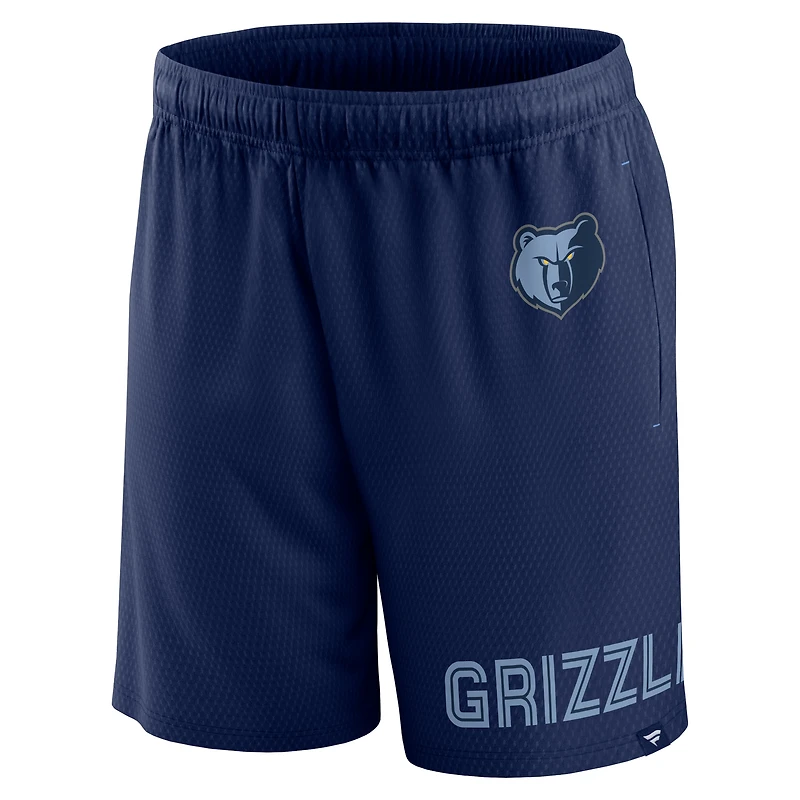 Men's Fanatics Navy Memphis Grizzlies Free Throw Mesh Shorts