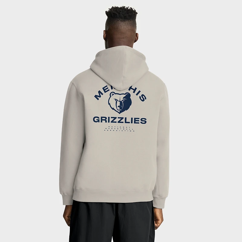 Men's Fanatics Off White Memphis Grizzlies Crossover Collection Blocked Shot Premium Pullover Hoodie