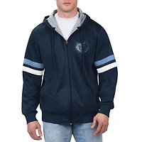 Veste à capuche entièrement zippée G-III Sports by Carl Banks pour hommes, bleu marine, Memphis Grizzlies Contender