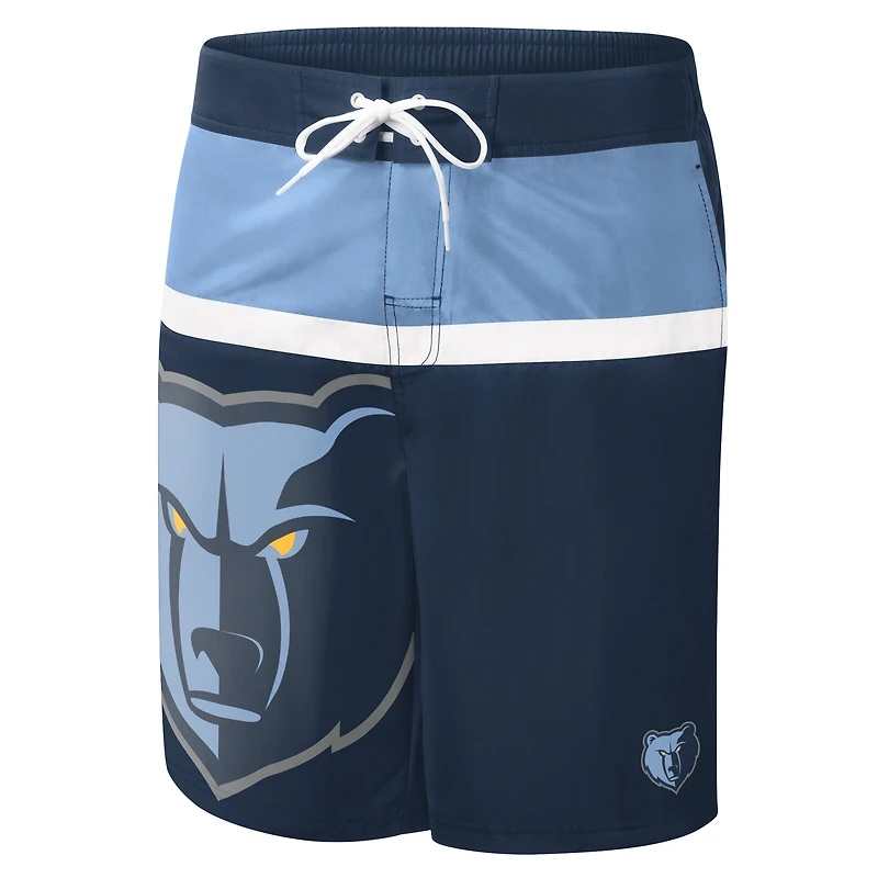 Maillot de bain pour homme G-III Sports by Carl Banks Navy Memphis Grizzlies Sea Wind