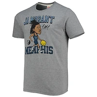 Men's Homage Ja Morant Heathered Gray Memphis Grizzlies Caricature Tri-Blend T-Shirt