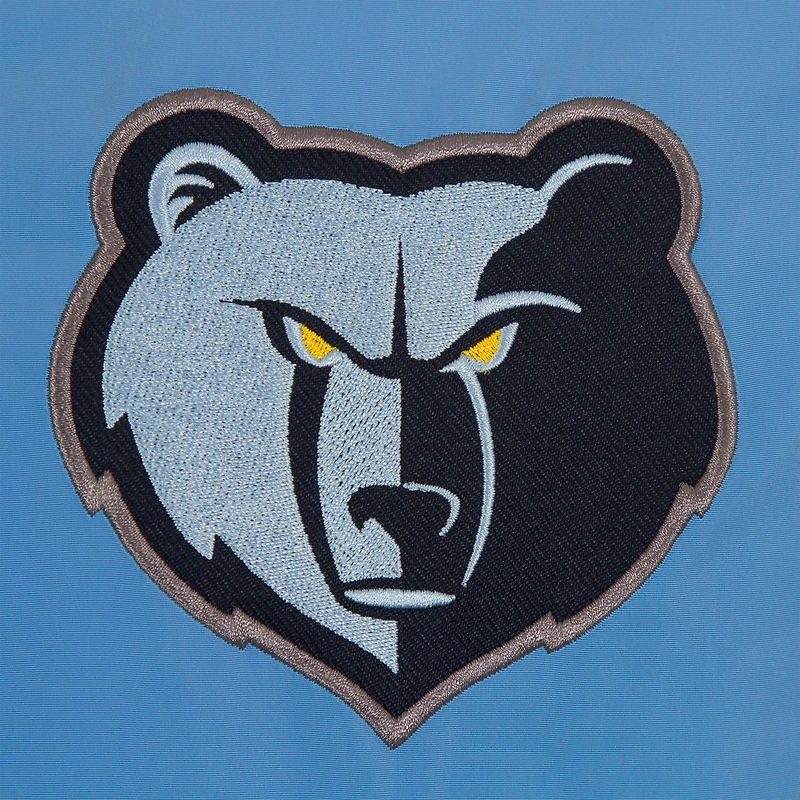 Men's JH Design  Light Blue Memphis Grizzlies Full-Zip Bomber Jacket