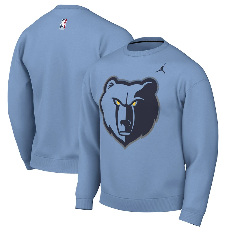 Men's Jordan Brand Light Blue Memphis Grizzlies Statement Edition Sweatshirt