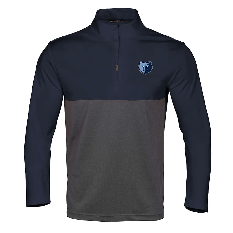 Men's Levelwear Navy/Black Memphis Grizzlies Pursue Quarter-Zip Top