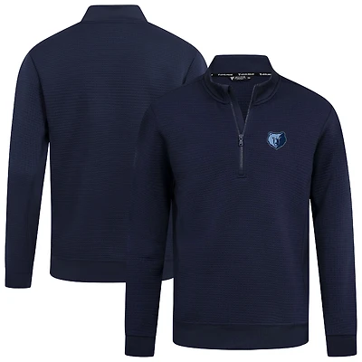Pull à glissière quart de tour Accolade Cushion bleu marine pour homme Levelwear, Memphis Grizzlies