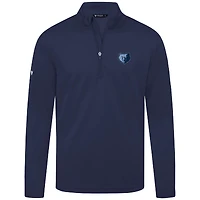 Haut Heron à quart de zip bleu marine pour homme des Memphis Grizzlies Levelwear