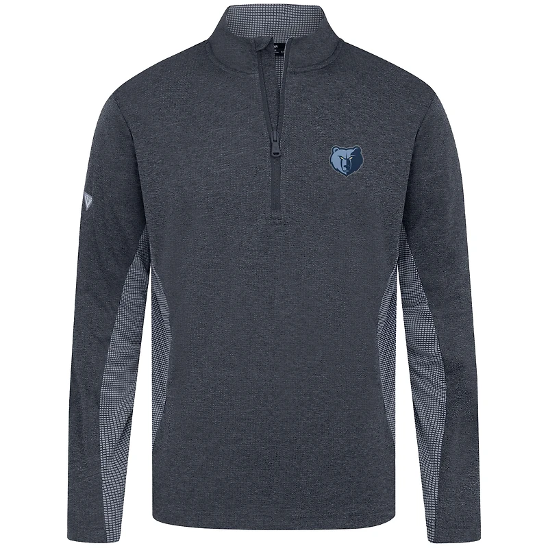 Haut à fermeture éclair quart de tour gaufré 2.0 bleu marine Memphis Grizzlies pour homme