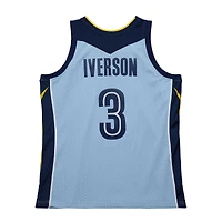 Maillot Swingman Mitchell & Ness Allen Iverson Memphis Grizzlies 2009/10 Hardwood Classics bleu clair pour hommes