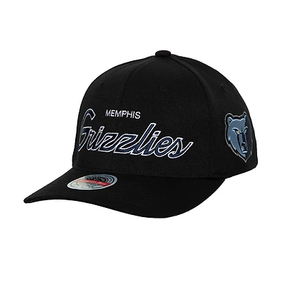 Casquette pour homme Mitchell & Ness Black Memphis Grizzlies MVP Team Script 2.0 Stretch Snapback