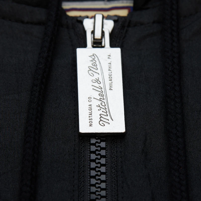 Men's Mitchell & Ness Black Memphis Grizzlies Playmaker Full-Zip Hooded Windbreaker Jacket