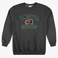 Men's Mitchell & Ness Heather Charcoal Memphis Grizzlies Hardwood Classics Big Tall Crewneck Sweatshirt