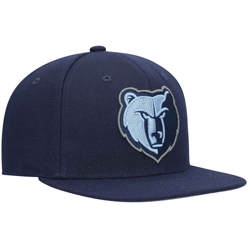 Casquette Snapback Mitchell & Ness bleu marine Memphis Grizzlies Ground 2.0 pour hommes